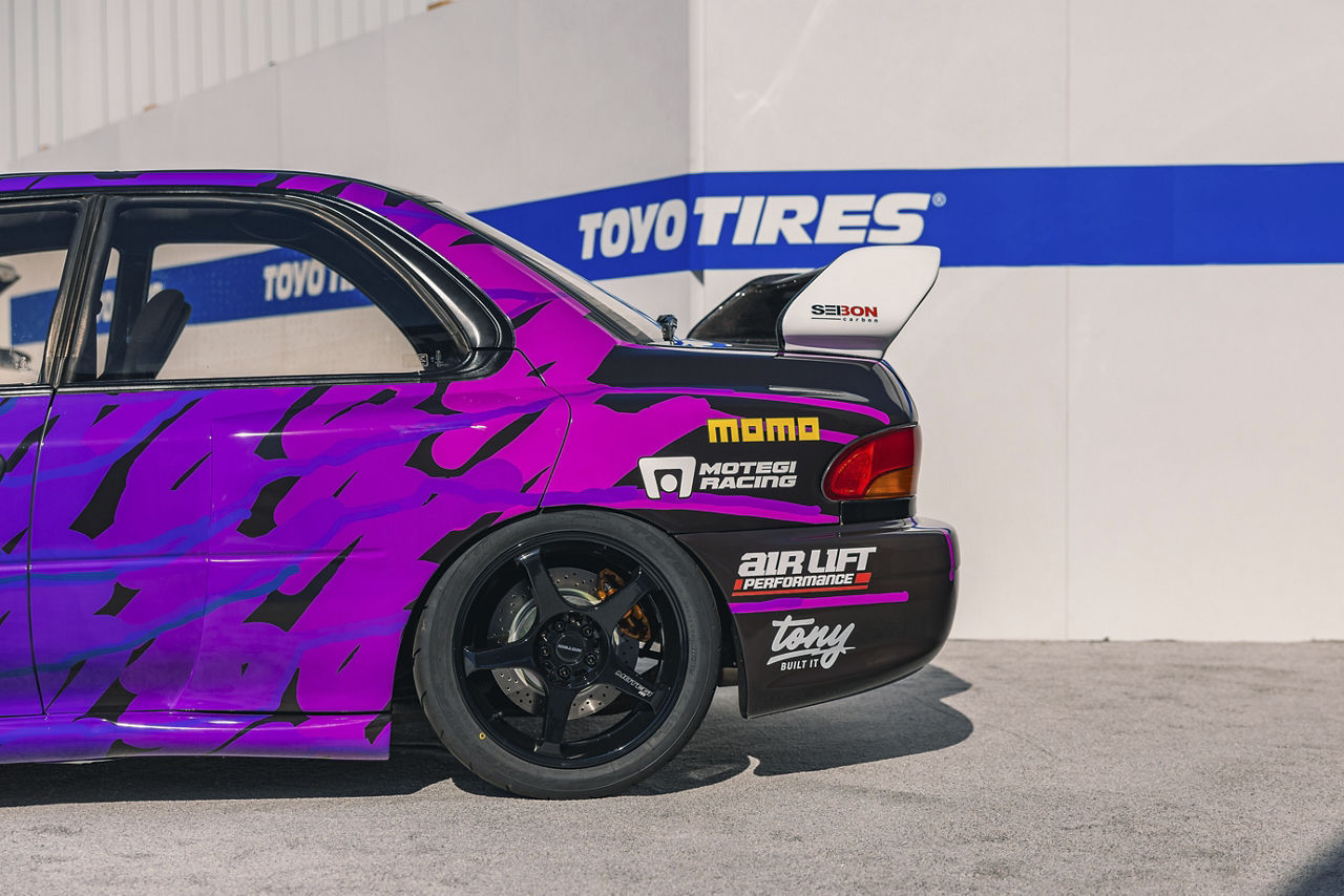 1995 Subaru WRX - Motegi MR159 BATTLE V - Black | Motegi Wheels